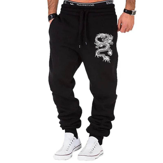 Buy Center Dragon Print Jogger Pants for Men - Stylish Fitness Wear - Buy Center UK