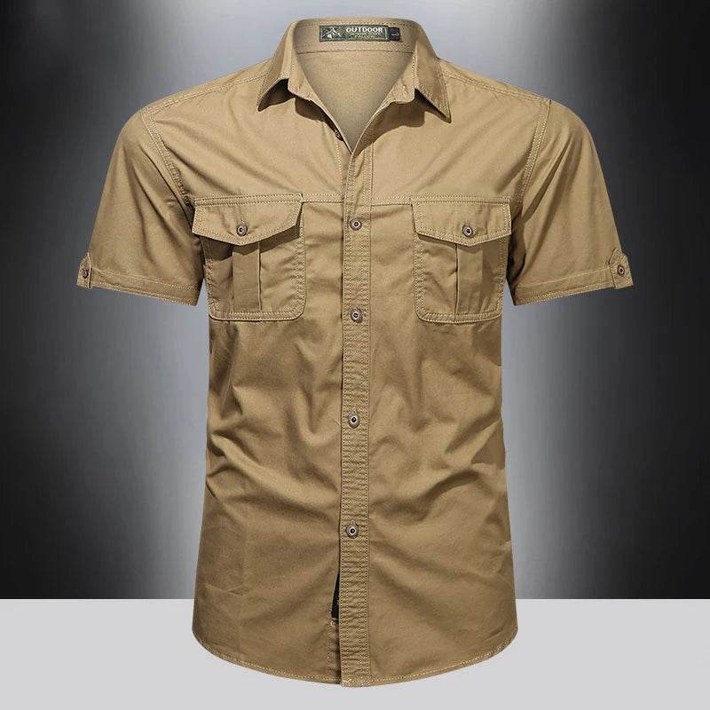 Buy Center Men's Cotton Short Sleeve Shirt - Stylish Oversized Fit - Buy Center UK