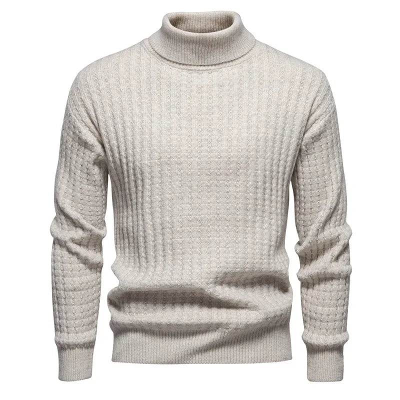 Buy Center Men's Turtleneck Pullover Sweater - Casual Knit for Winter - Buy Center UK
