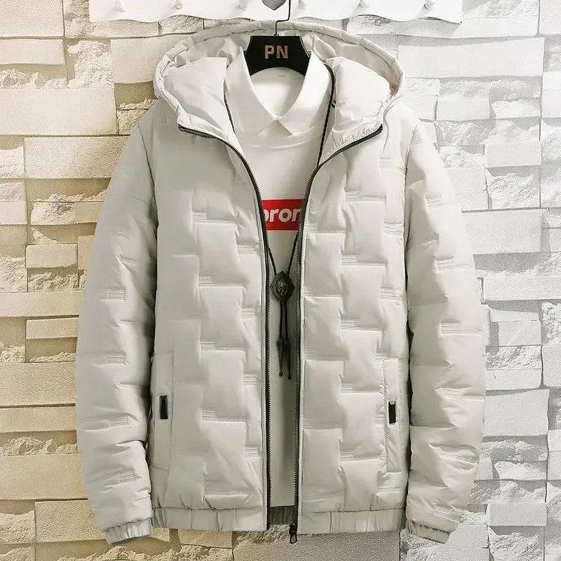 Buy Center Men's Padded Down Jacket - Hooded Winter Parka 2024 - Buy Center UK
