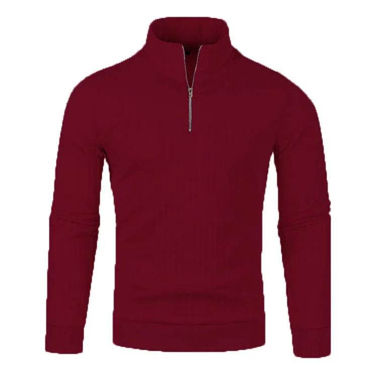 Buy Center Men's Semi Turtleneck Half Zip Pullover - Gothic Style - Buy Center UK
