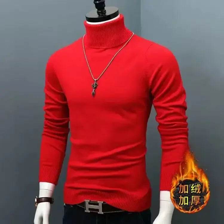 Buy Center Men's Winter Thick Warm Turtleneck Sweater - Slim Fit - Buy Center UK