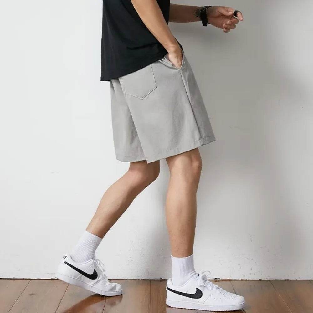 Buy Center Men's Lightweight Summer Shorts - Casual Solid Color Design - Buy Center UK