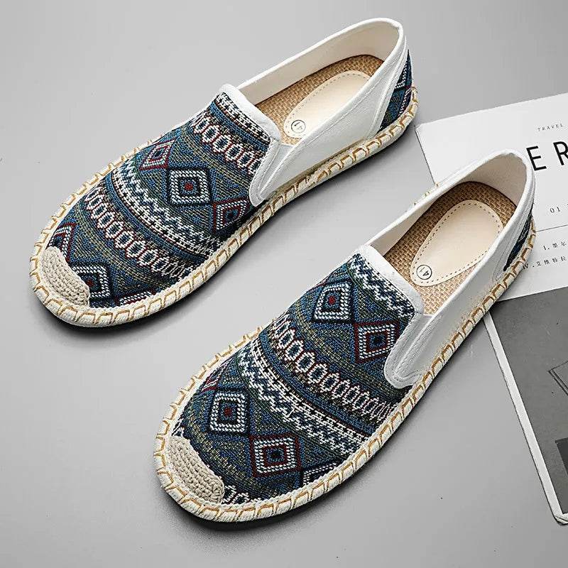 Buy Center Ethnic Style Men's Slip-On Flats - Comfortable Summer Sneakers - Buy Center UK