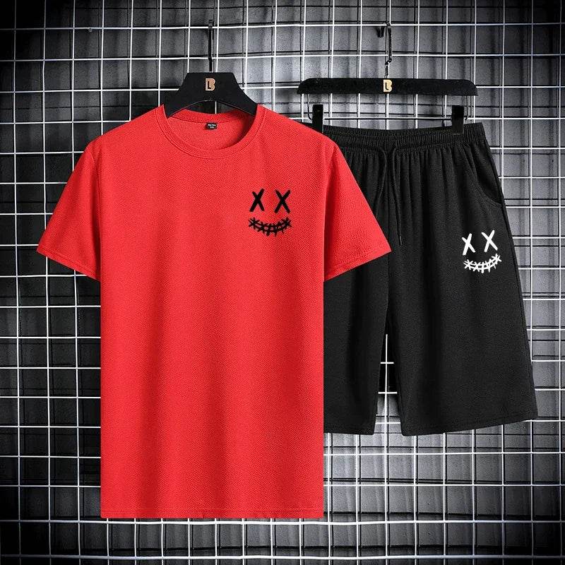 Buy Center Men's Summer Sports Suit - Slim Fit T-Shirt & Shorts Set - Buy Center UK