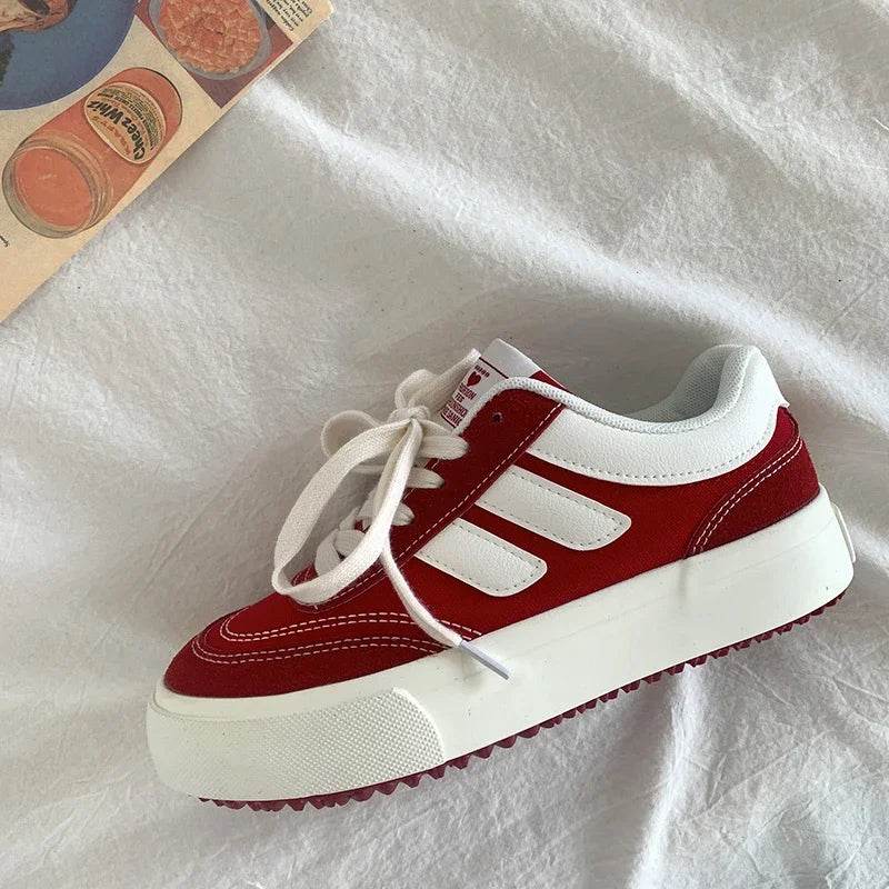 Buy Center Women's Casual Canvas Sneakers - Breathable Platform Design - Buy Center UK