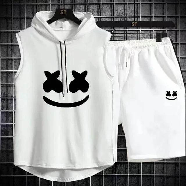 Brand Summer Men's Two Piece Set - Casual T-Shirt & Shorts Suit - Buy Center UK