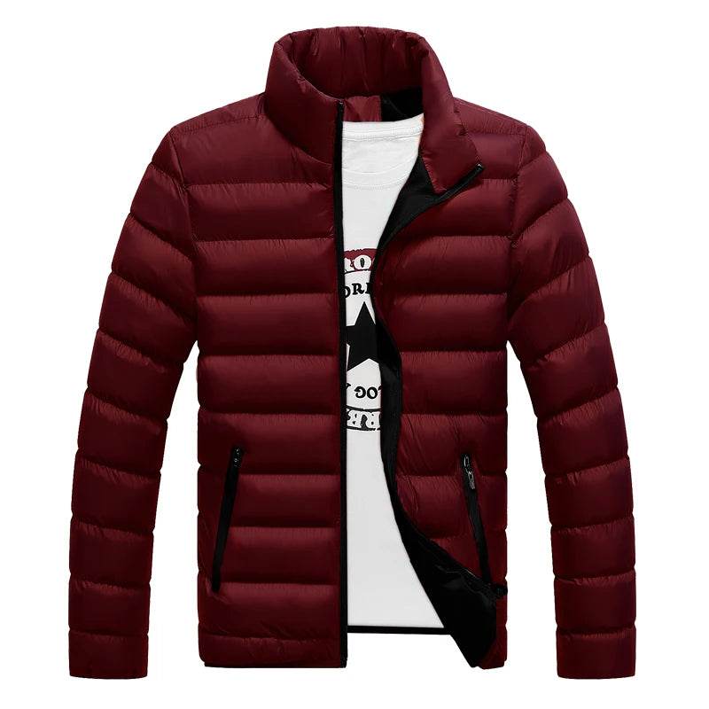 Buy Center Men's White Duck Down Jacket - Warm, Slim Fit Puffer Coat - Buy Center UK