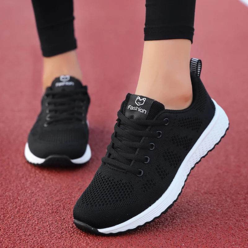 Buy Center Women's Fashion Platform Sneakers - Stylish Running Flats - Buy Center UK