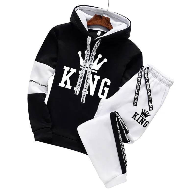 Buy Center Men's Autumn Winter Tracksuit - Warm Hoodie & Pants - Buy Center UK