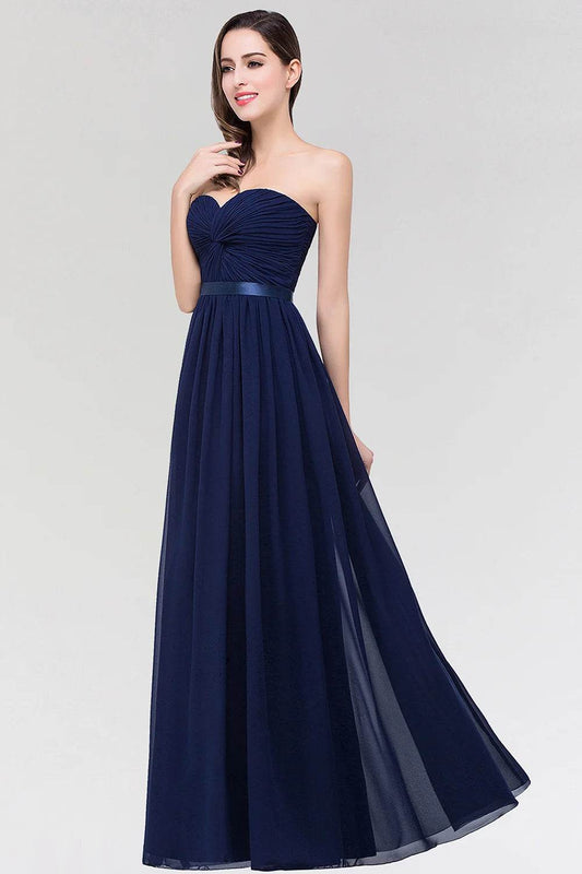 Summer Chiffon Bridesmaid Dresses - Strapless Backless A-Line Style - Buy Center UK