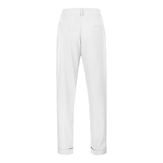 Buy Center Men's Solid Color Suit Pants - Mid Waist Casual Trousers - Buy Center UK