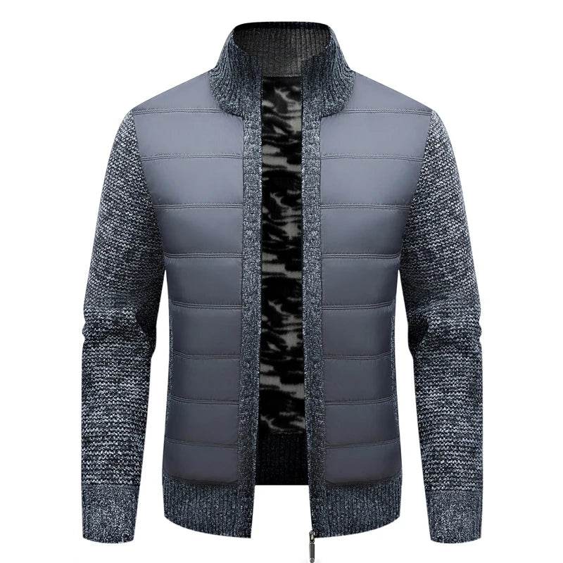 Buy Center Men's Winter Cardigan - Warm Fleece Lined Knit Jacket - Buy Center UK