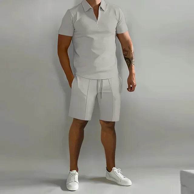 Buy Center Men's Summer Casual Sports Suit - Stylish Polo & Shorts Set - Buy Center UK