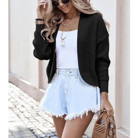 Buy Center Open Front Crop Cardigan - Long Sleeve & Lightweight - Buy Center UK