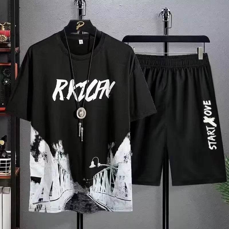 Buy Center Men's Summer Sports Set - Breathable T-Shirt & Shorts - Buy Center UK
