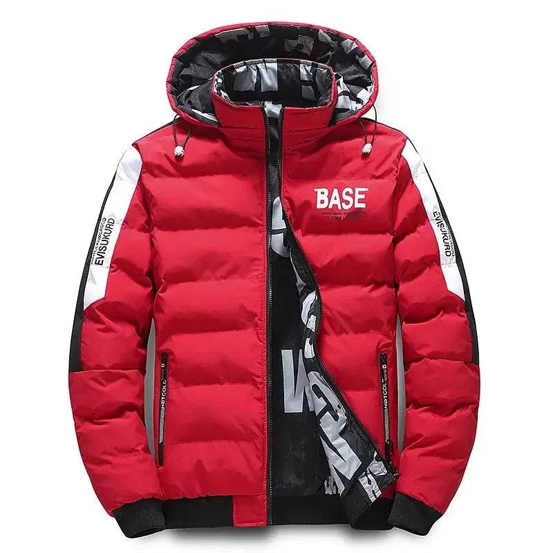 Buy Center Men’s Autumn Winter Cotton Jacket - Warm, Padded, Removable Hood - Buy Center UK