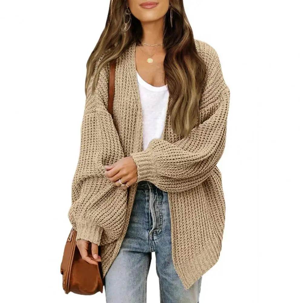 Buy Center Women's Solid Color Cardigan Sweater - Open Front Design - Buy Center UK
