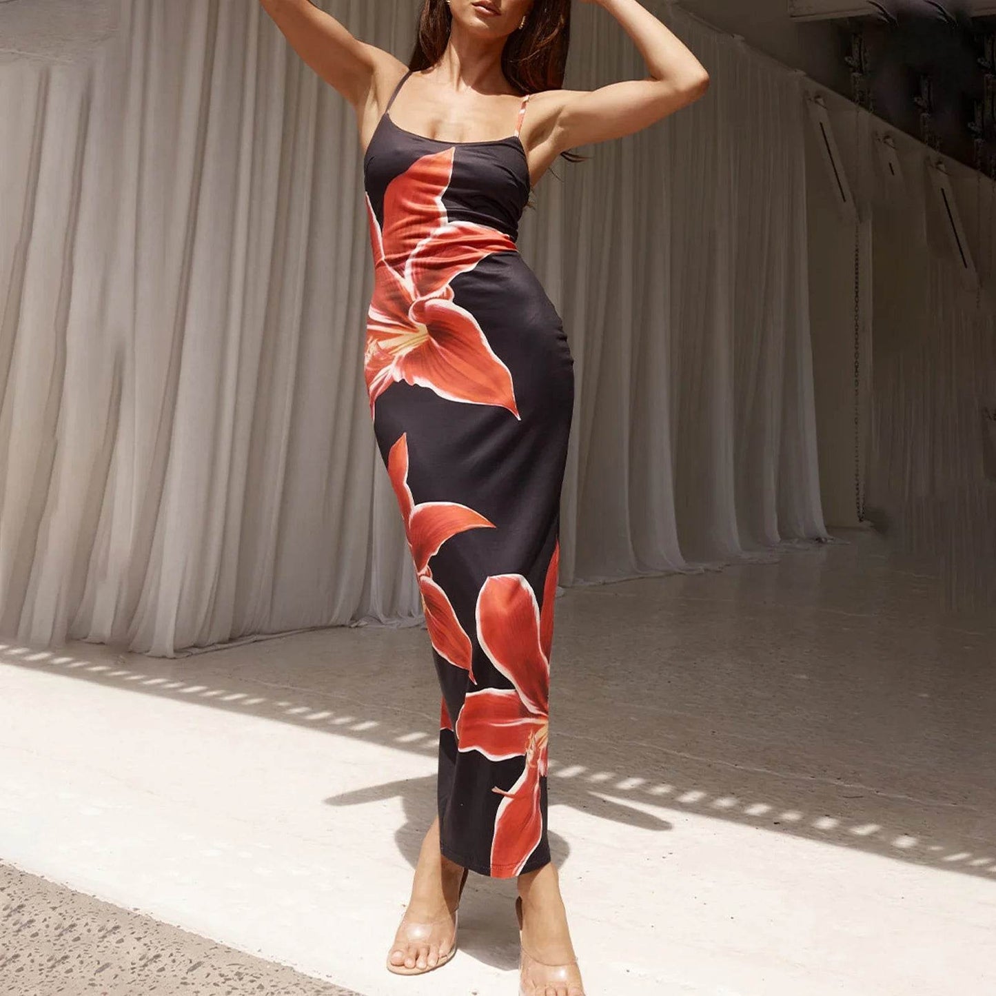 Buy Center Women’s Floral Print Cocktail Bodycon Dress - Summer Style - Buy Center UK