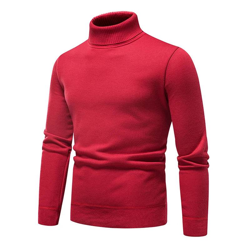 Buy Center Men's Turtleneck Sweater - Cozy Solid Color Casual Knit - Buy Center UK
