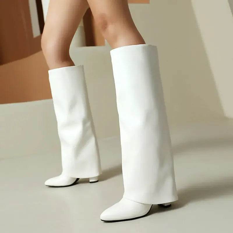 2025 Luxury Knee High Women's Boots - PU Leather, Thick Sole, Stylish - Buy Center UK