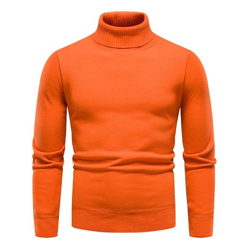 Buy Center Men's Turtleneck Sweater - Cozy Solid Color Casual Knit - Buy Center UK