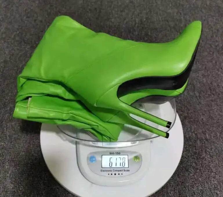 Buy Center Women's Over-the-Knee Stiletto Boots - PU Leather High Heels - Buy Center UK