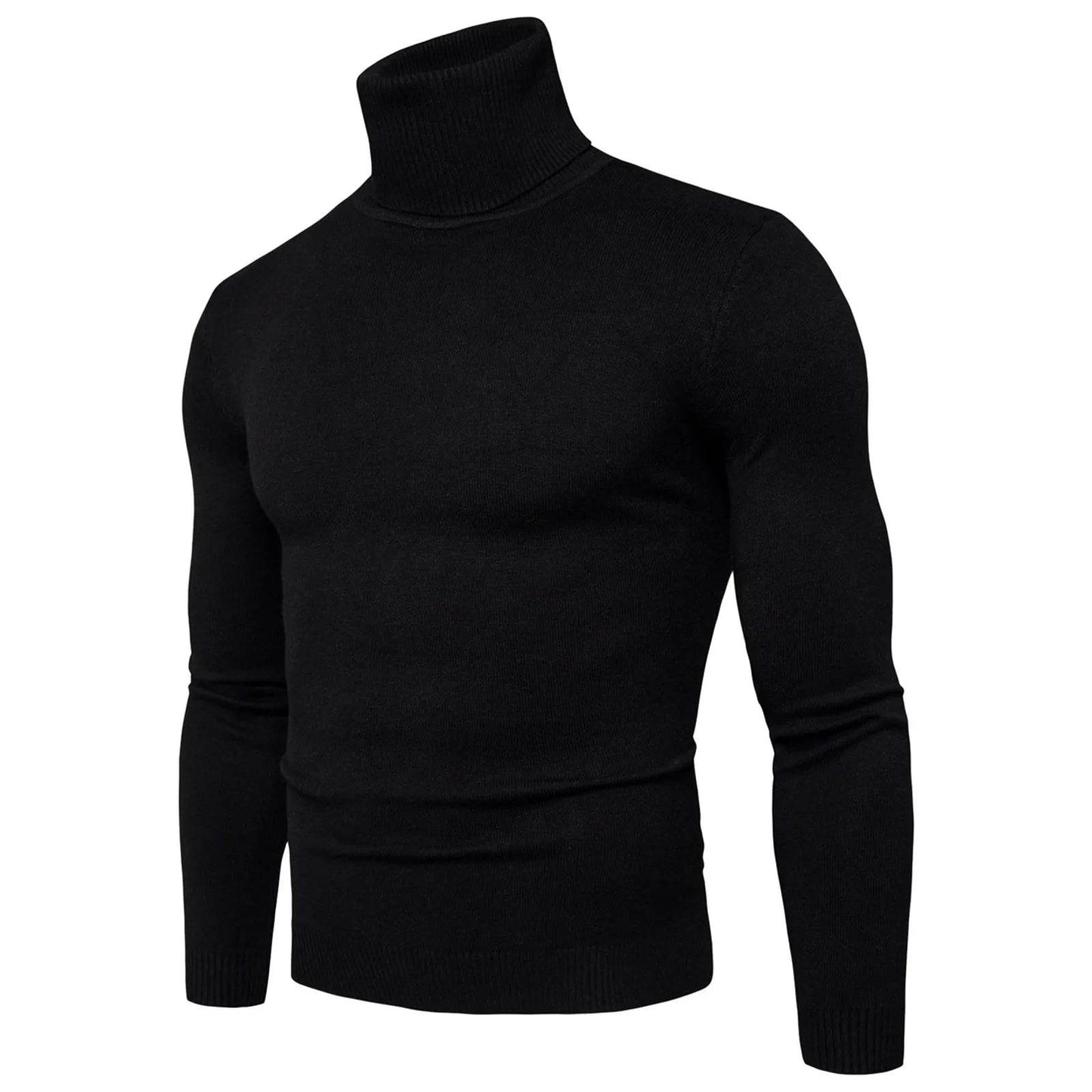 Buy Center Men's Black Turtleneck Sweater - Warm Slim Fit Autumn Top - Buy Center UK