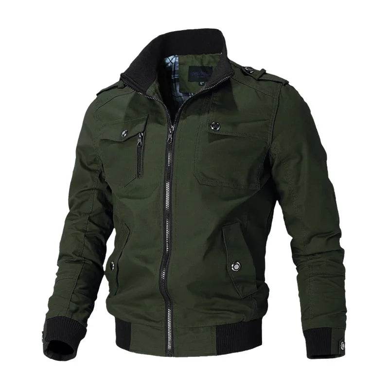 Buy Center Large Size Men's Cargo Jacket - Casual Military Style - Buy Center UK
