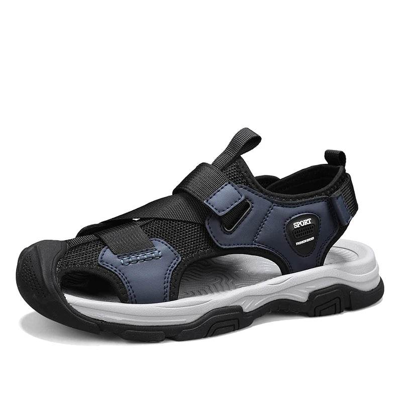 Buy Center Men's Summer Sandals - Genuine Leather, Anti-Slip Comfort - Buy Center UK