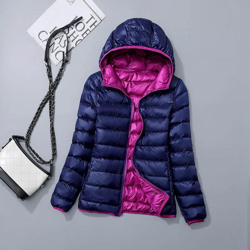 Buy Center Women’s Ultra Light Down Jacket - Cozy Hooded Parka - Buy Center UK