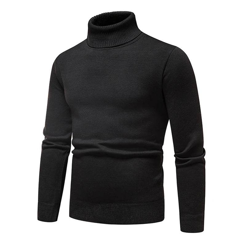 Buy Center Men's Turtleneck Sweater - Cozy Solid Color Casual Knit - Buy Center UK