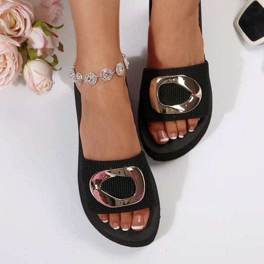 Buy Center Lightweight Wedge Slippers - Summer Thick Bottom Slides - Buy Center UK