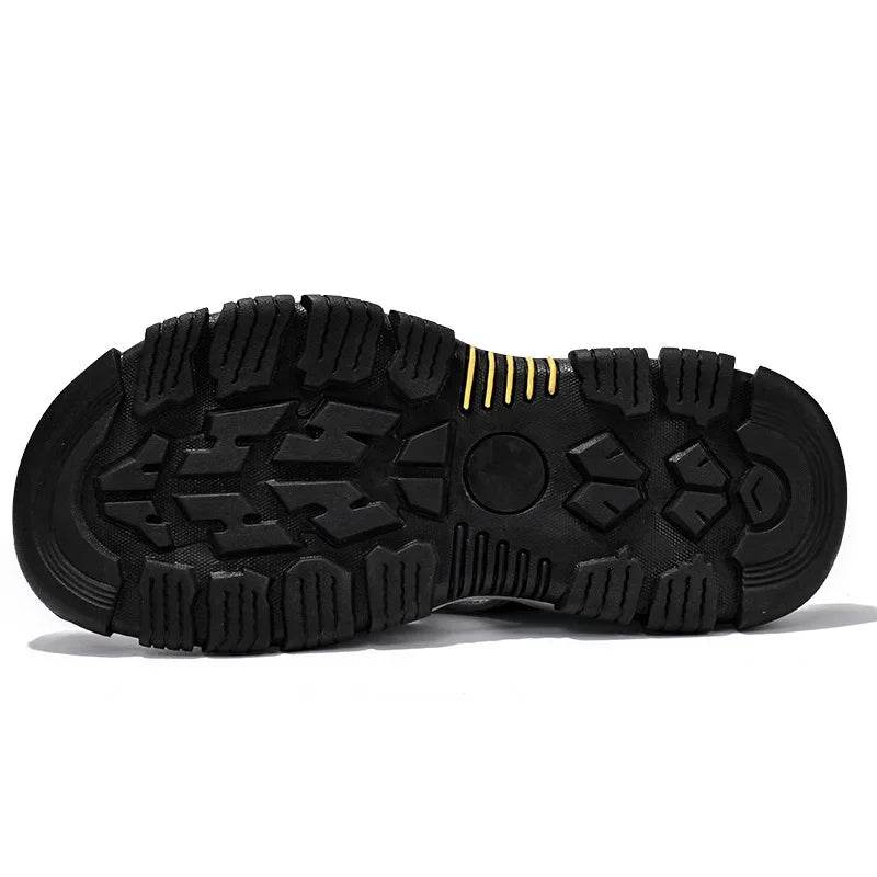 Buy Center Men's Cow Leather Sandals - Breathable Slip-On for Summer - Buy Center UK