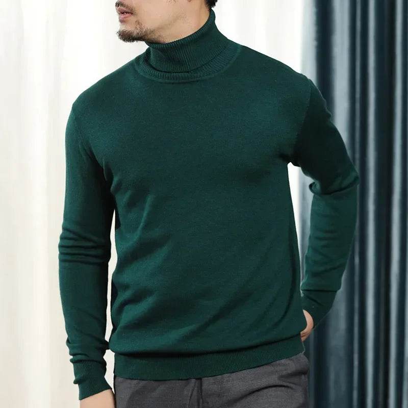 Buy Center White Turtleneck Sweater - Oversized Warm Knit Pullover - Buy Center UK