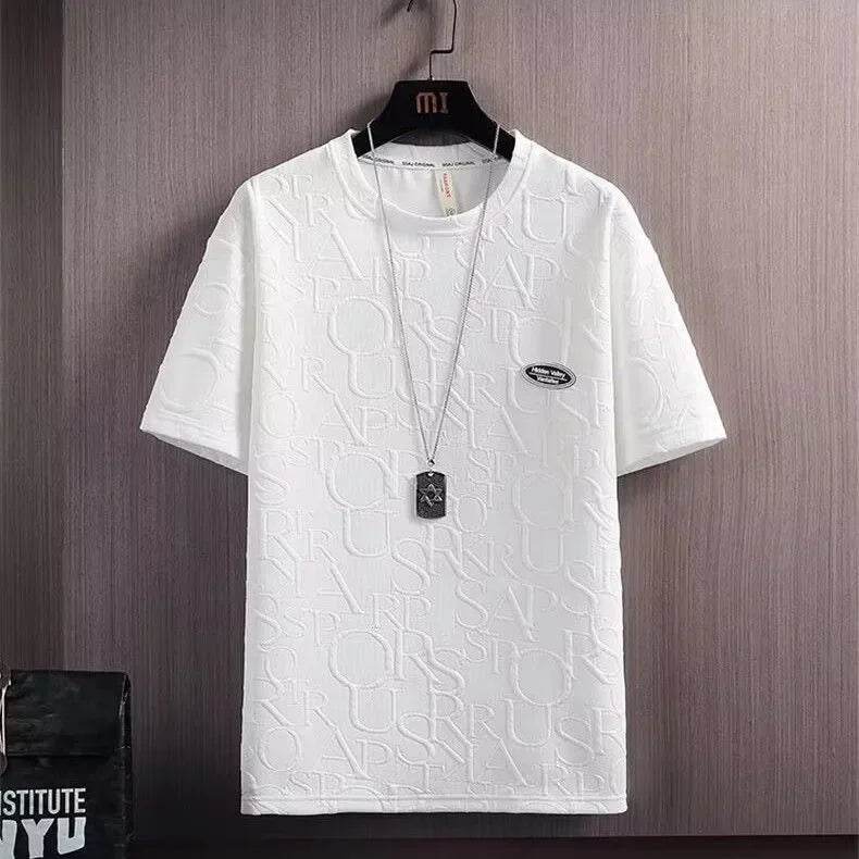 Trendy Summer Suit for Men - Casual Short Sleeve T-Shirt & Pants - Buy Center UK