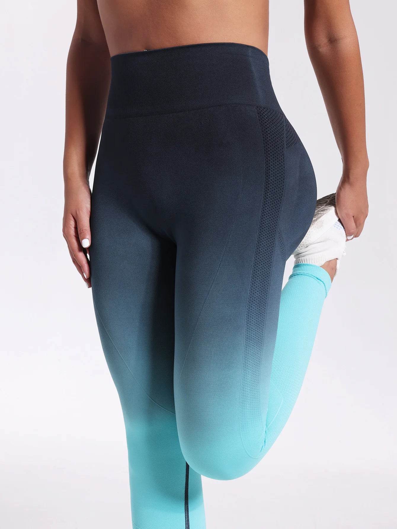 Gradient Seamless Yoga Pants - High Waist, Push Up Fitness Leggings - Buy Center UK