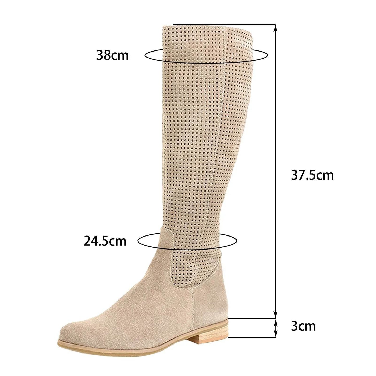 Buy Center Faux Suede Women’s Knee High Boots - Stylish, Low Heel - Buy Center UK