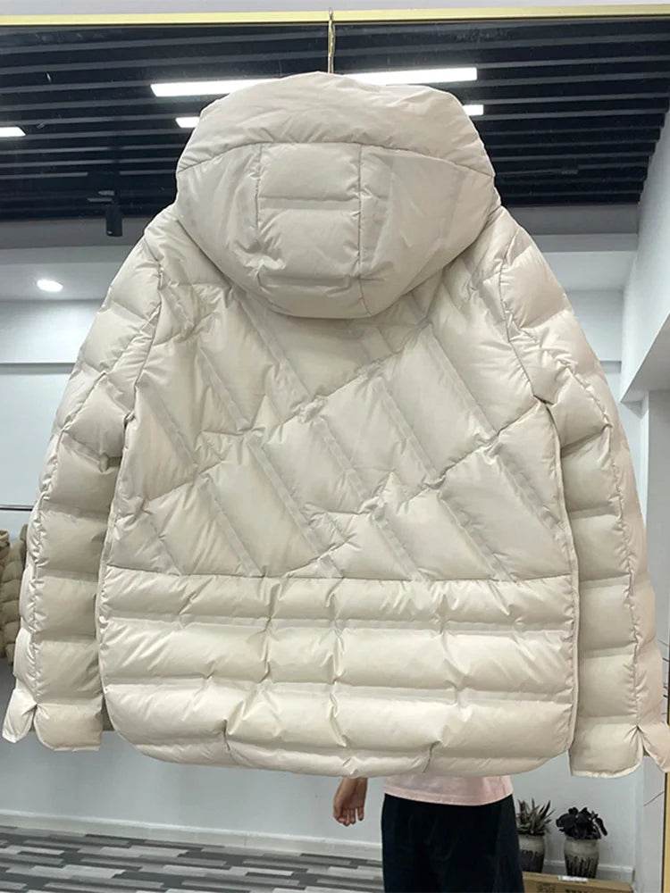 Buy Center Women's 90% White Duck Down Coat - Stylish & Warm - Buy Center UK