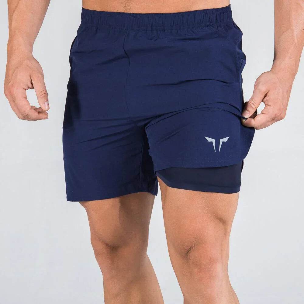 Buy Center Men's 2-in-1 Running Shorts - Quick-Drying Gym Wear - Buy Center UK