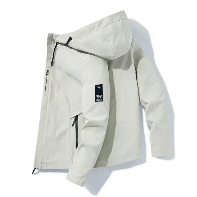 Buy Center Men's Hooded Bomber Jacket - Lightweight Windbreaker Coat - Buy Center UK