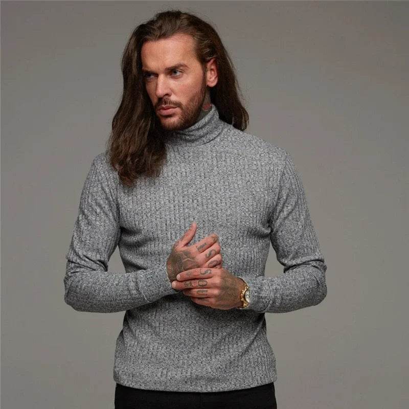 Buy Center Men's Turtleneck Sweater - Slim Fit, Casual Warmth - Buy Center UK