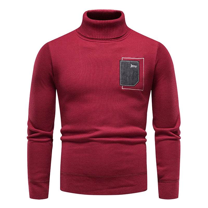 Buy Center Men's Turtleneck Sweater - Cozy Solid Color Casual Knit - Buy Center UK