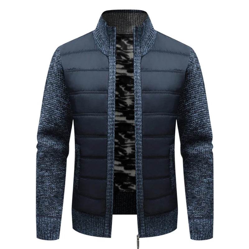 Buy Center Men's Winter Cardigan - Warm Fleece Lined Knit Jacket - Buy Center UK