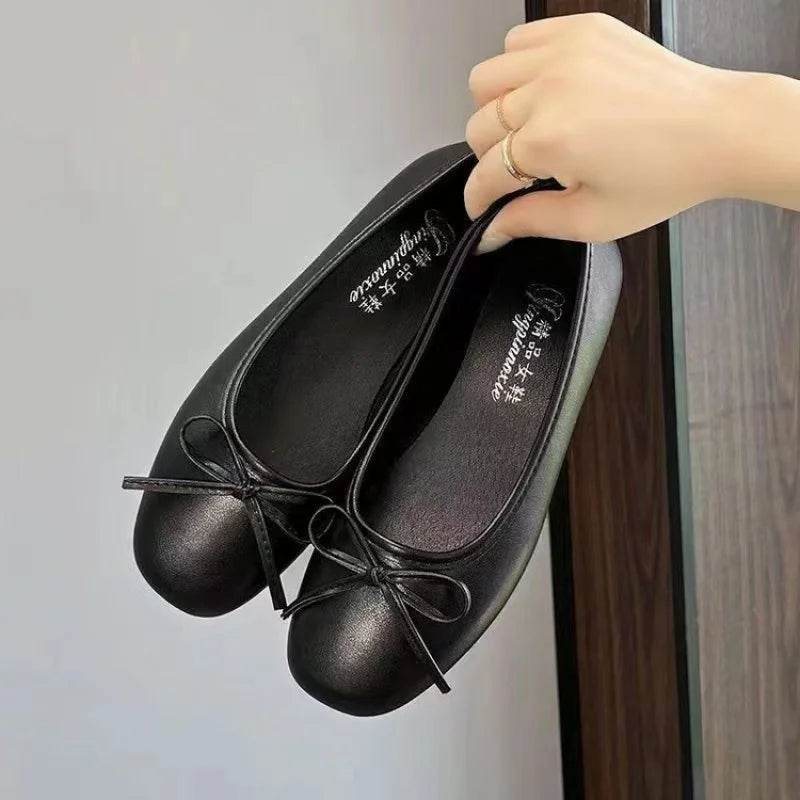 Buy Center Charming Square Toe Flats - Stylish Bowknot Design - Buy Center UK
