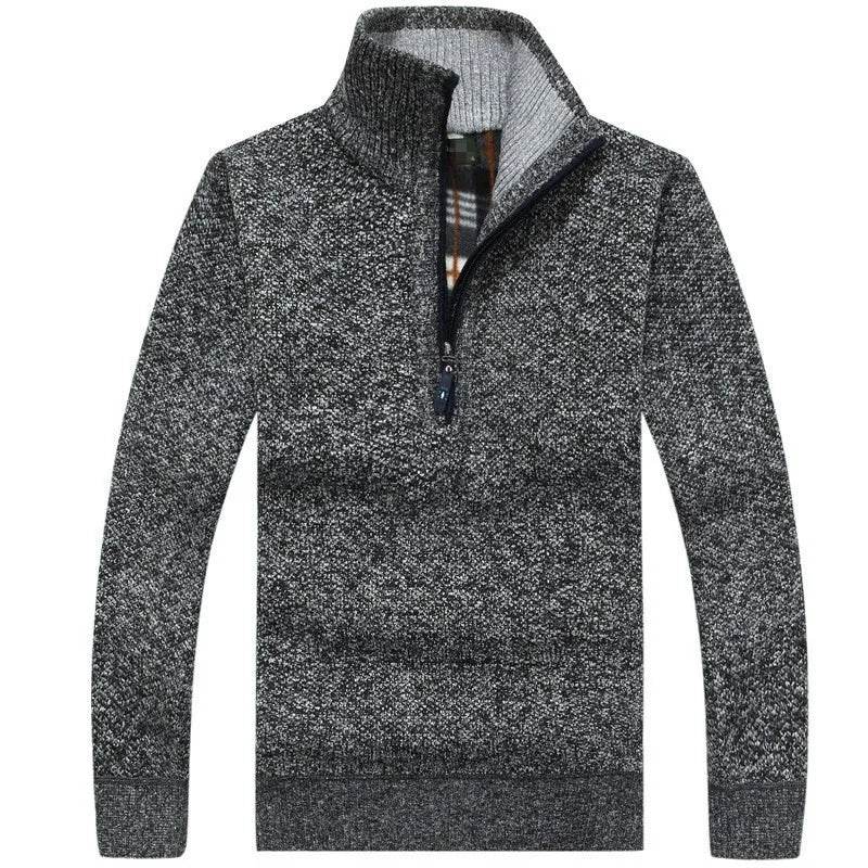 Buy Center Men's Fleece Sweater - Half Zipper Turtleneck Pullover - Buy Center UK