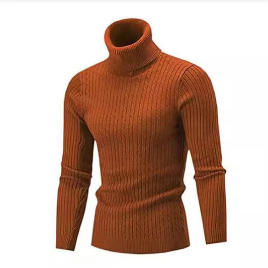 Slim Fit Turtleneck Sweater for Men - Stylish Autumn Winter Wear - Buy Center UK