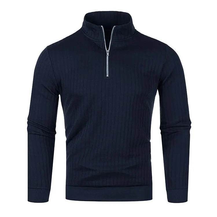 Buy Center Men's Semi Turtleneck Half Zip Pullover - Gothic Style - Buy Center UK