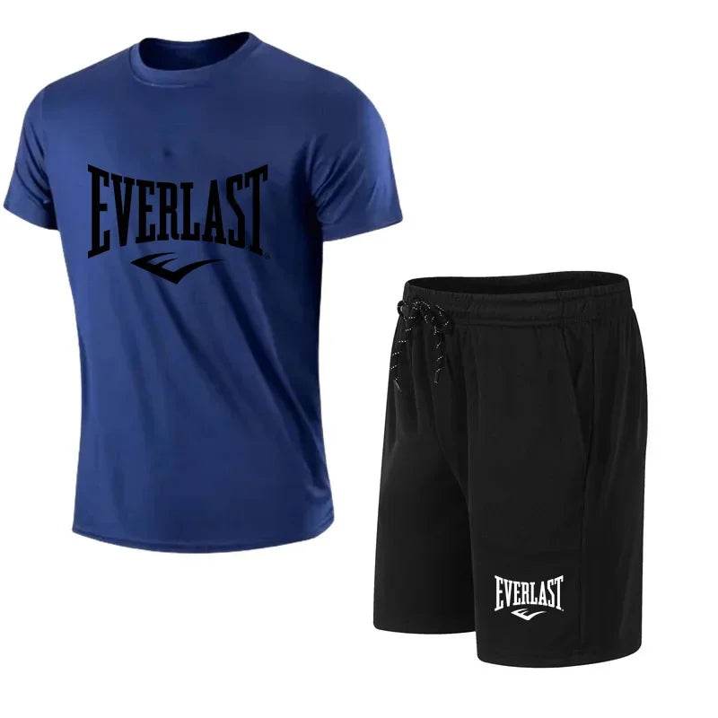 EVERLAST Men's T-shirt and Shorts Set - Trendy Sporty Leisure Wear - Buy Center UK