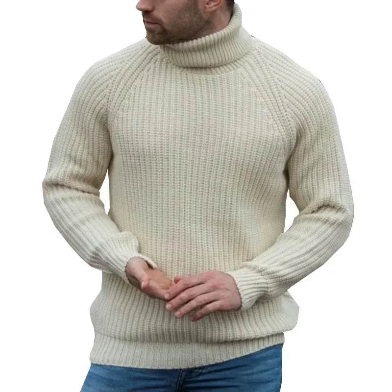 Buy Center Men's Turtleneck Pullover Sweater - Casual Knit for Winter - Buy Center UK